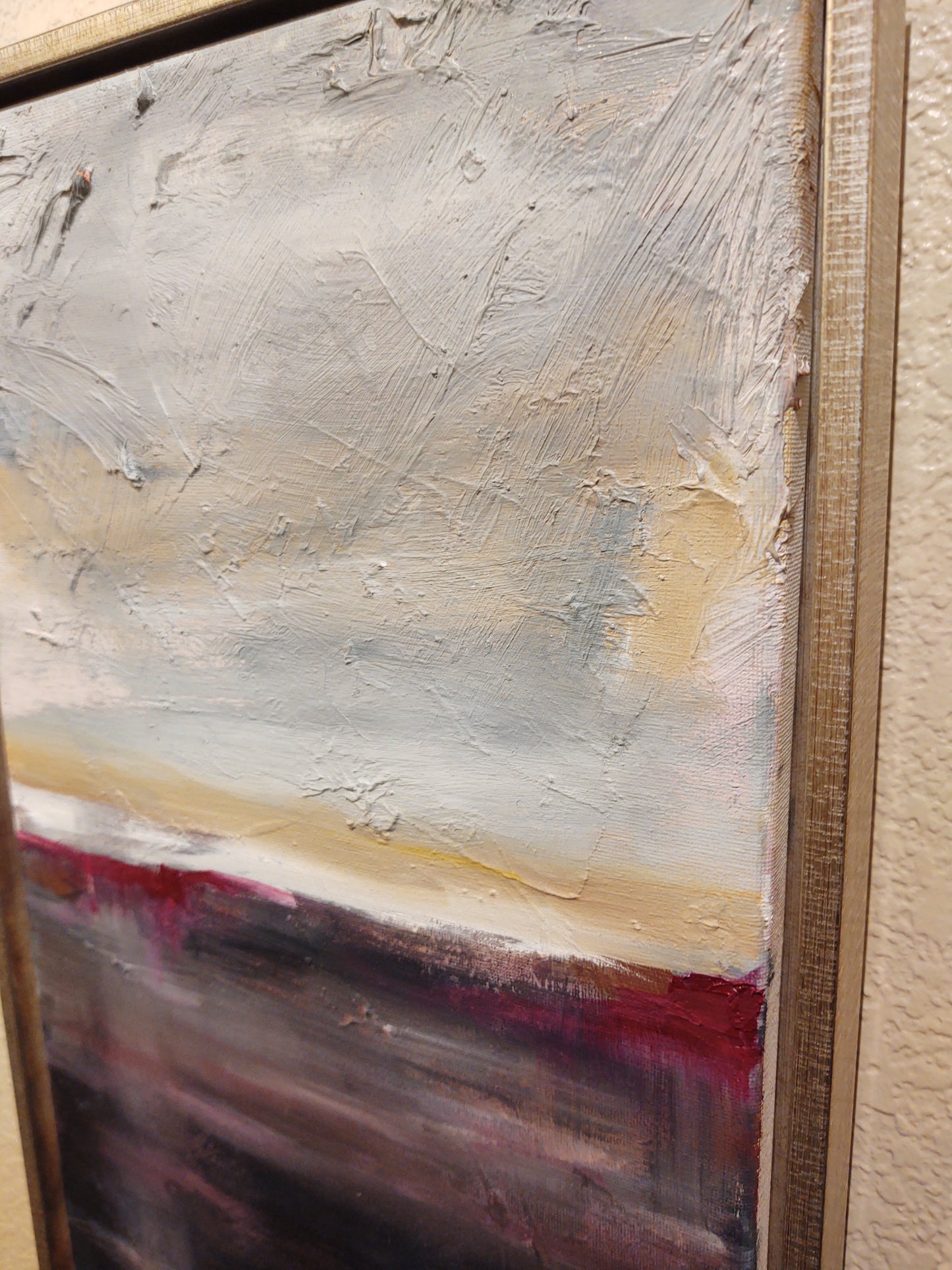 V Magenta  Moonlight 10 x 20 Oil on Canvas