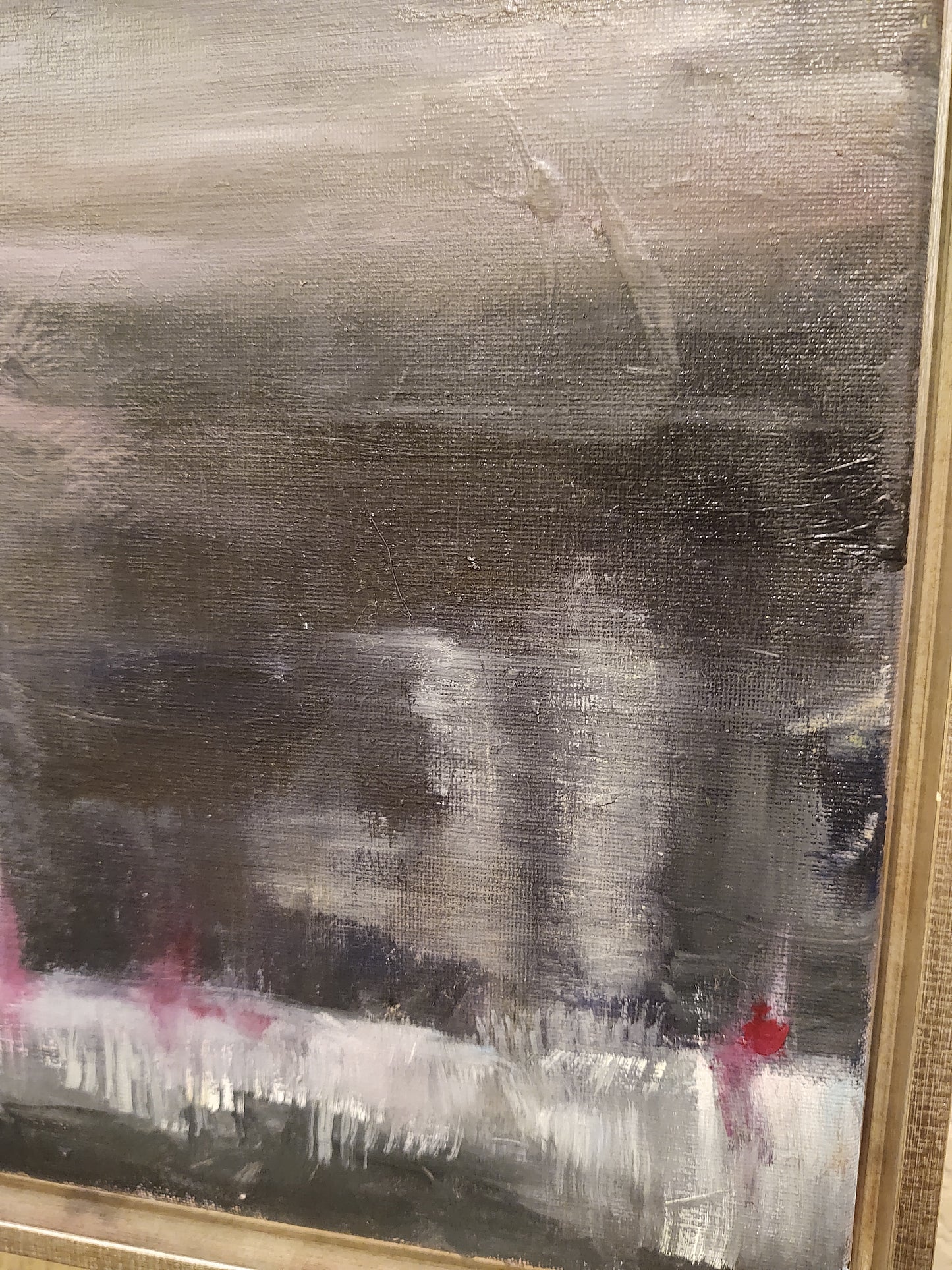 V Magenta  Moonlight 10 x 20 Oil on Canvas