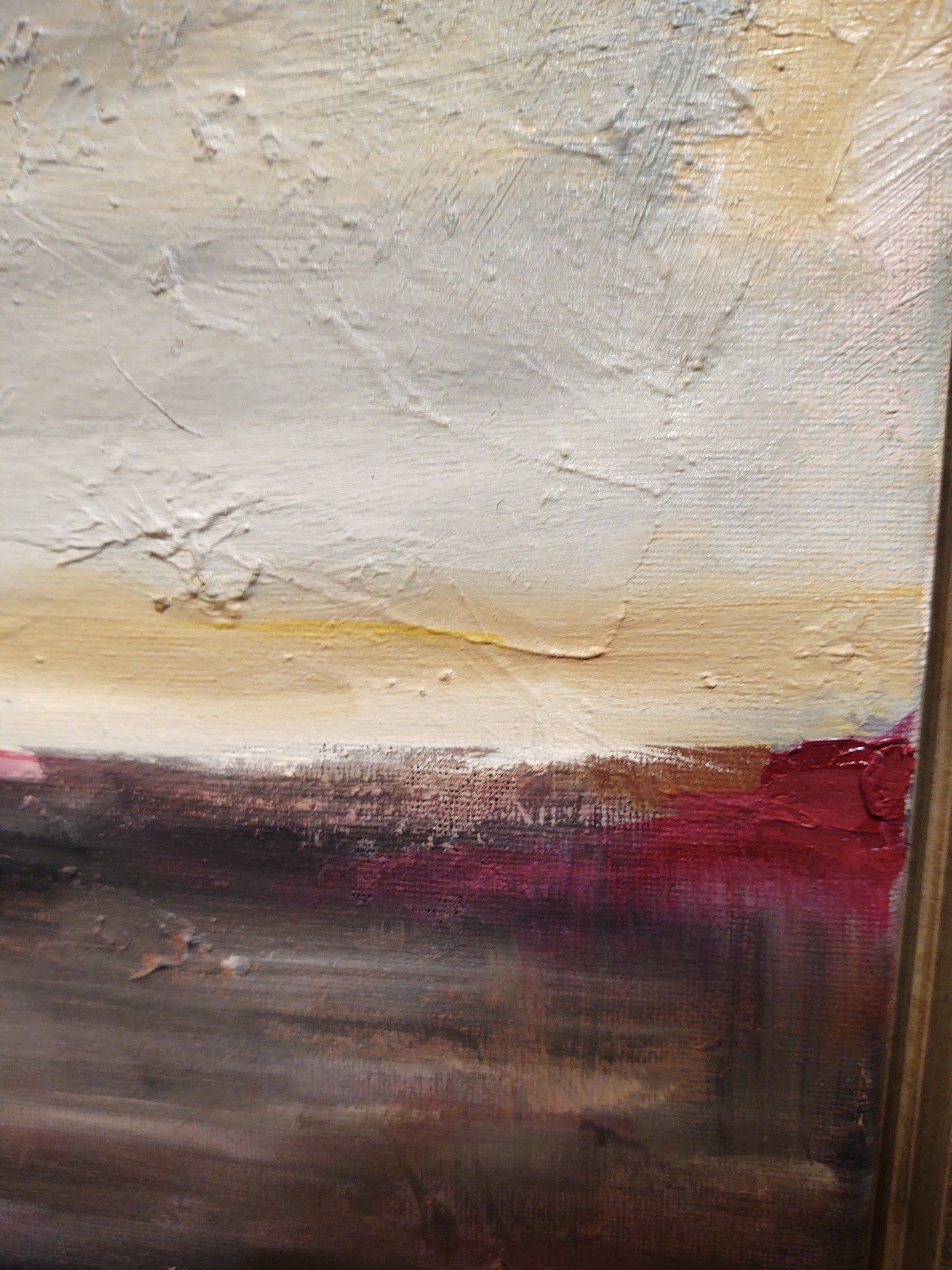 V Magenta  Moonlight 10 x 20 Oil on Canvas