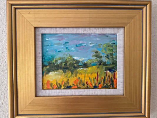 Eucalyptus Shadows- Kenwood 6 x 8 Oil on Canvas $600.00