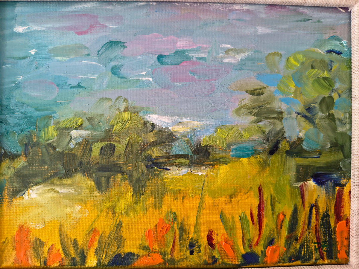 Eucalyptus Shadows- Kenwood 6 x 8 Oil on Canvas $600.00