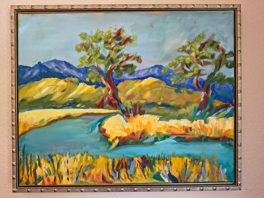 BD Midday Reverie-Ochre Heat On Pond  16 x 20 Oil on Canvas $2,000.00