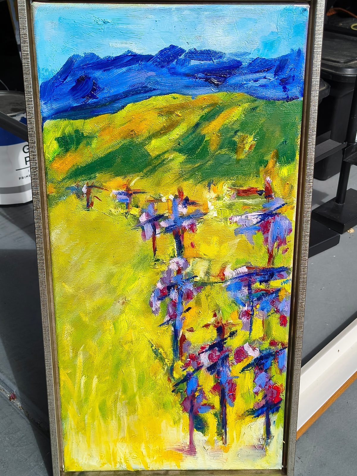 SOLD Pinot Trail  10x20 Oil on Canvas  $850.00