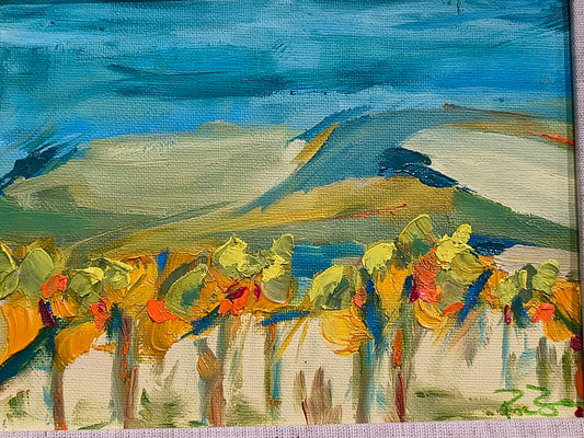 BD Sunflowers in the Vines 6 x 8 Oil on Canvas $600.00