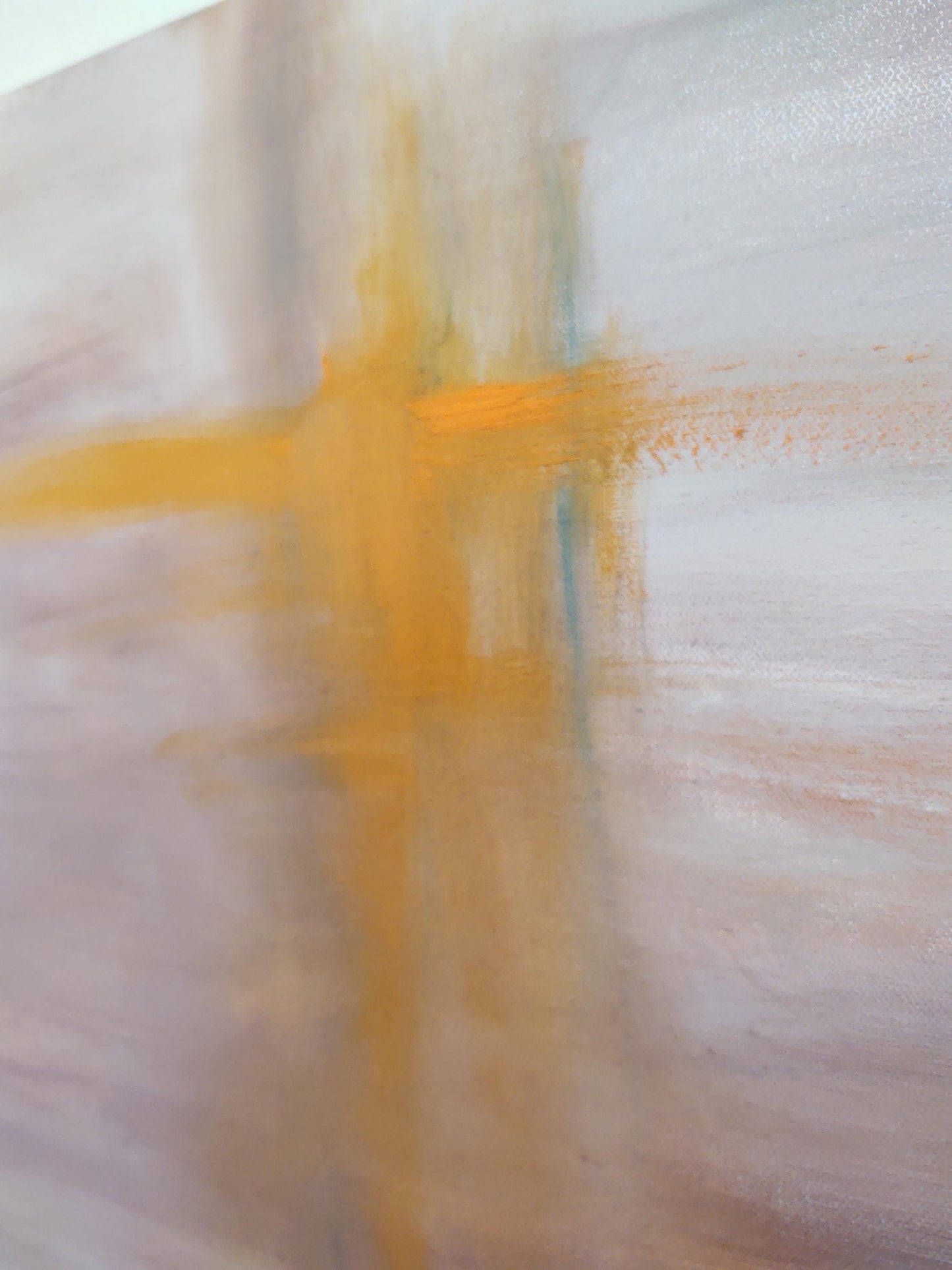 SOLD Museum Exhibit- Cobalt Tide & Marigold Sky- 48 x 30 Oil on Canvas