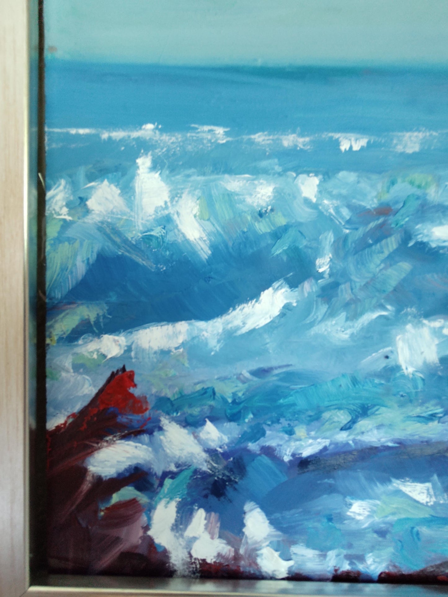 G Cerulean Sea Sonoma Coast 12 x 12 Oil on Canvas