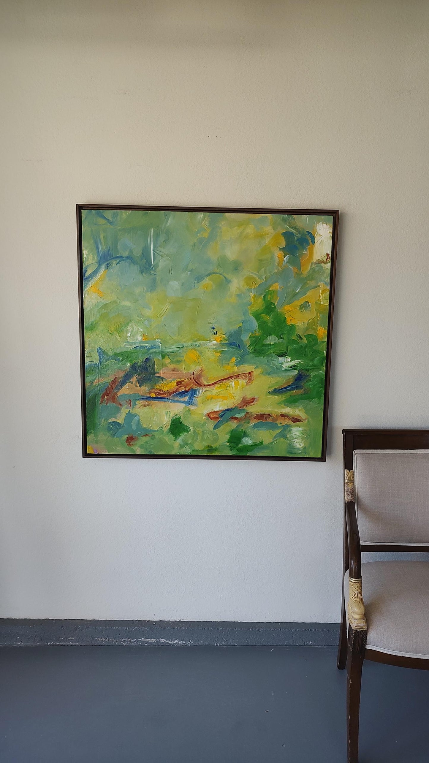 Carneros Harvest - Down Valley 36 x 36 Oil on Canvas