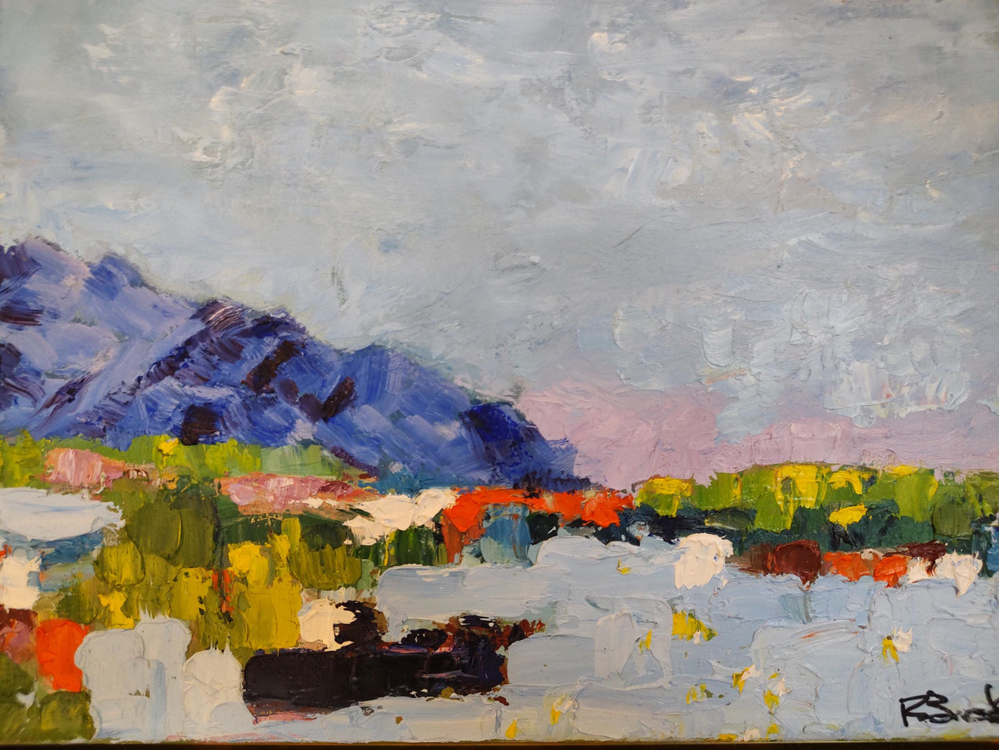 B Blue Vista - Palette of Colors and Coastal Blues - 9x14 - Oil-Canvas - Gallery Exhibit