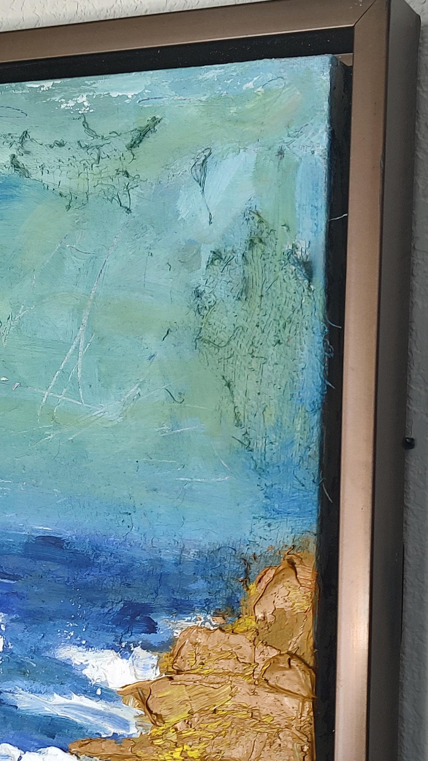 V Untamed Sea- 18 x 18 Oil on Vinyl Canvas