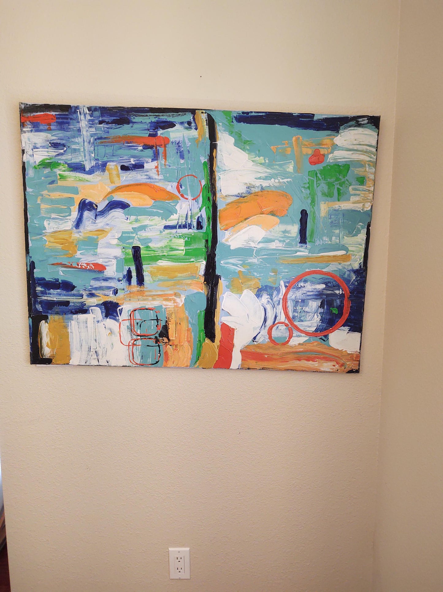 V Circus Daze 24 x 36 Acrylic on canvas