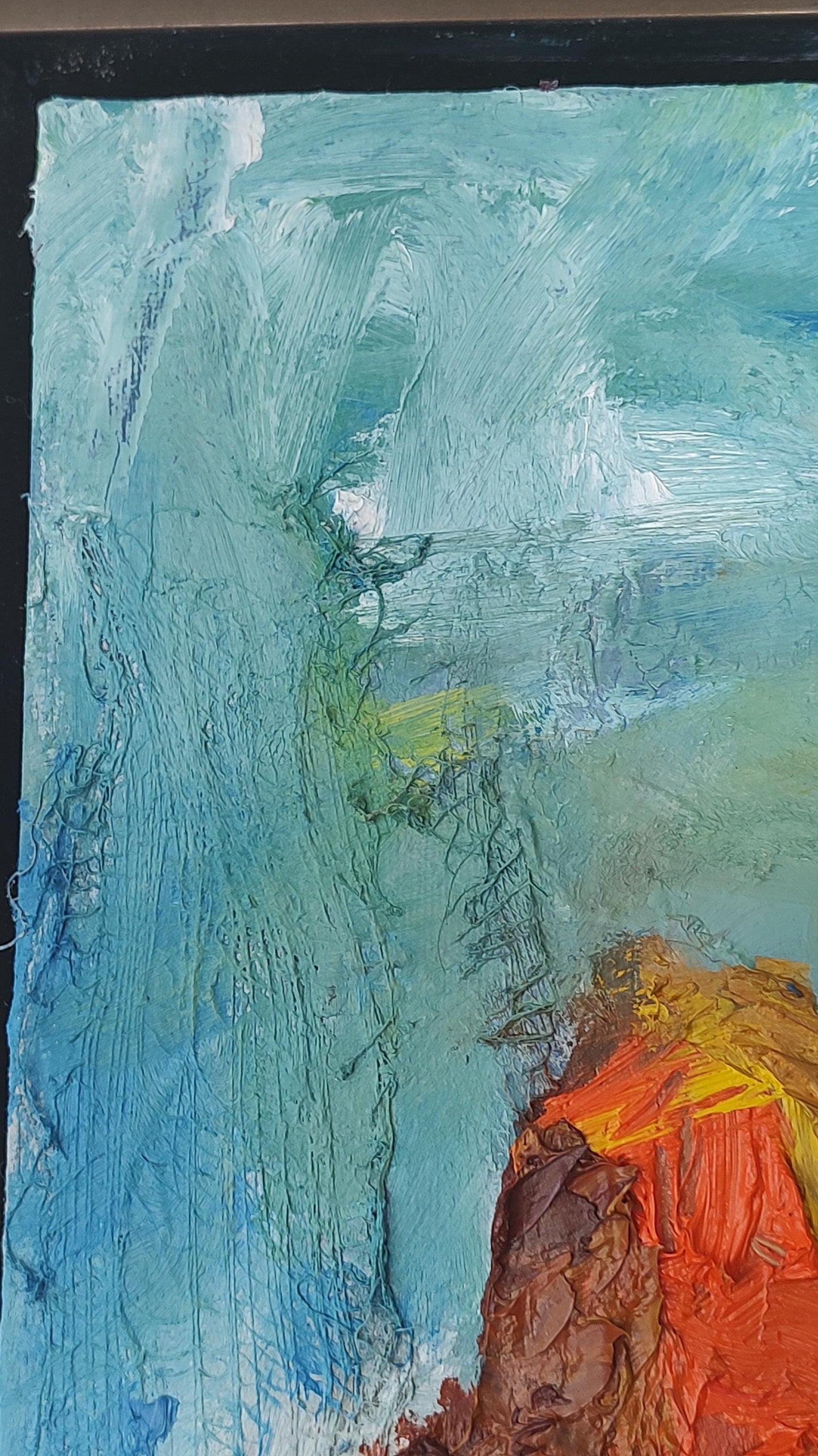 V Untamed Sea- 18 x 18 Oil on Vinyl Canvas
