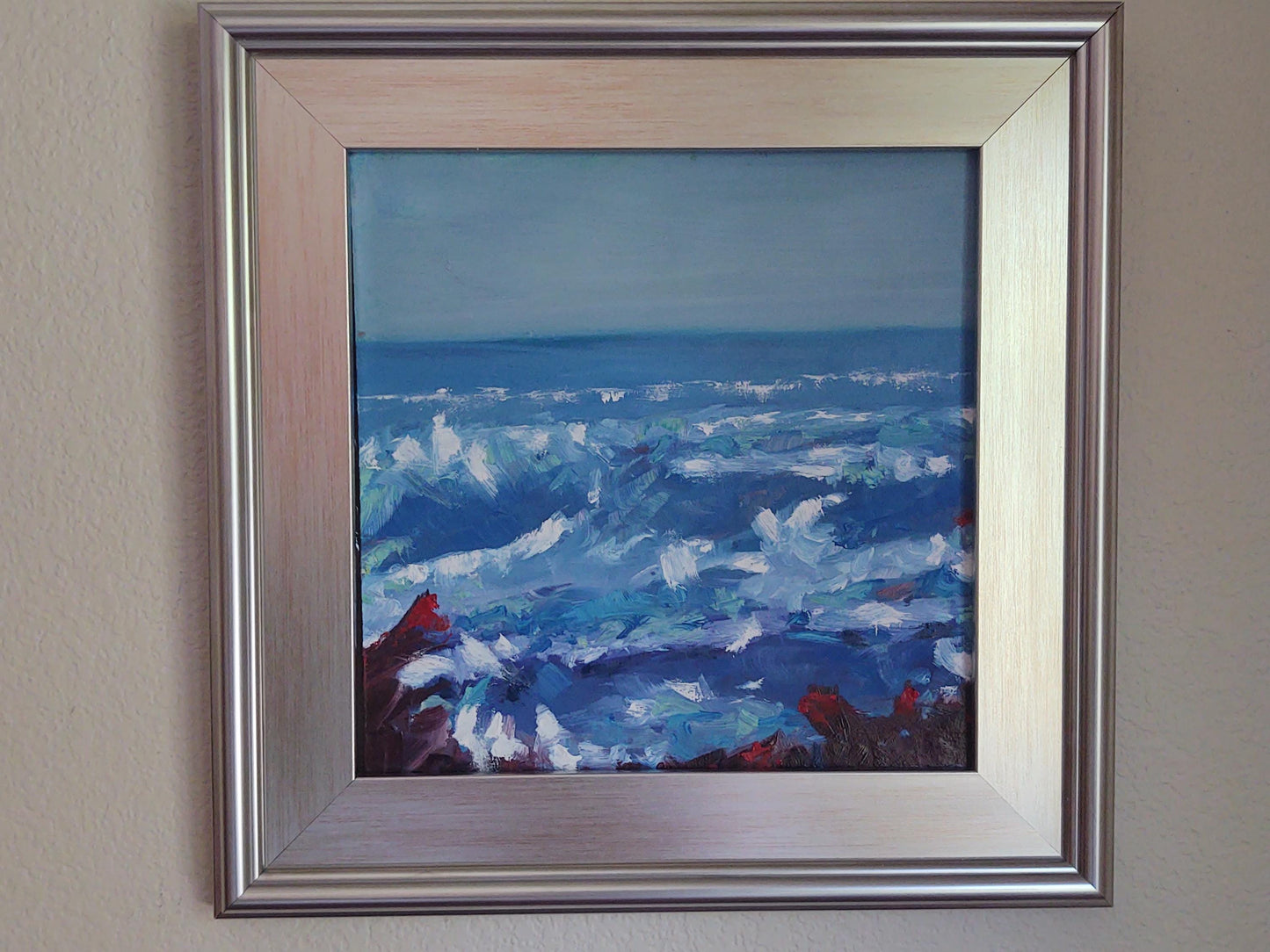 G Cerulean Sea Sonoma Coast 12 x 12 Oil on Canvas