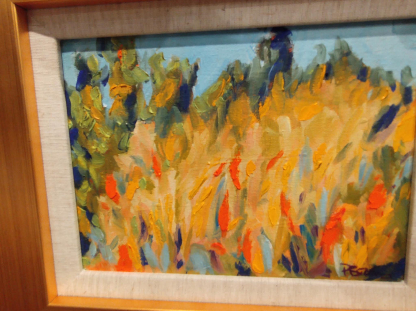 PA Reeds in the Wind - 6x8 - Oil on Canvas - Gallery Exhibit