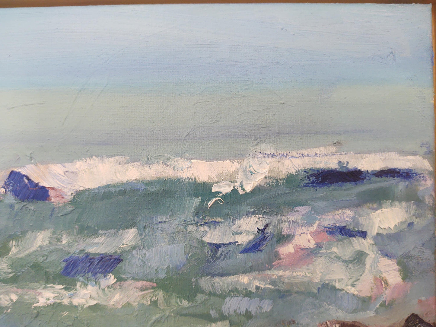 V Dancing Waves-Carmel By The Sea 10 x 20 Oil On Canvas
