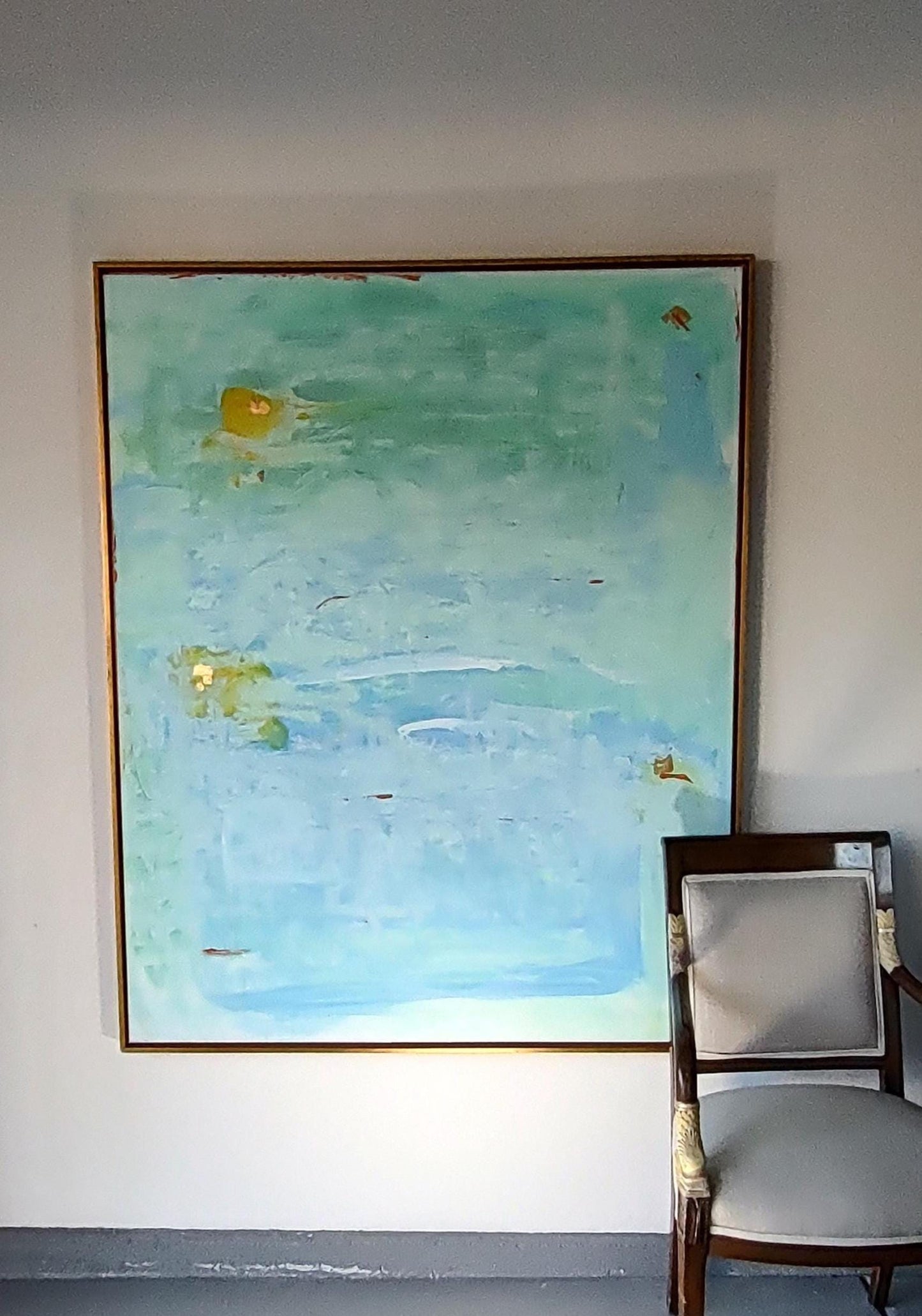 B ON HOLD Azure Alchemy - Finding the Light - 48x60 - Mixed Media-Canvas - Gallery Exhibit