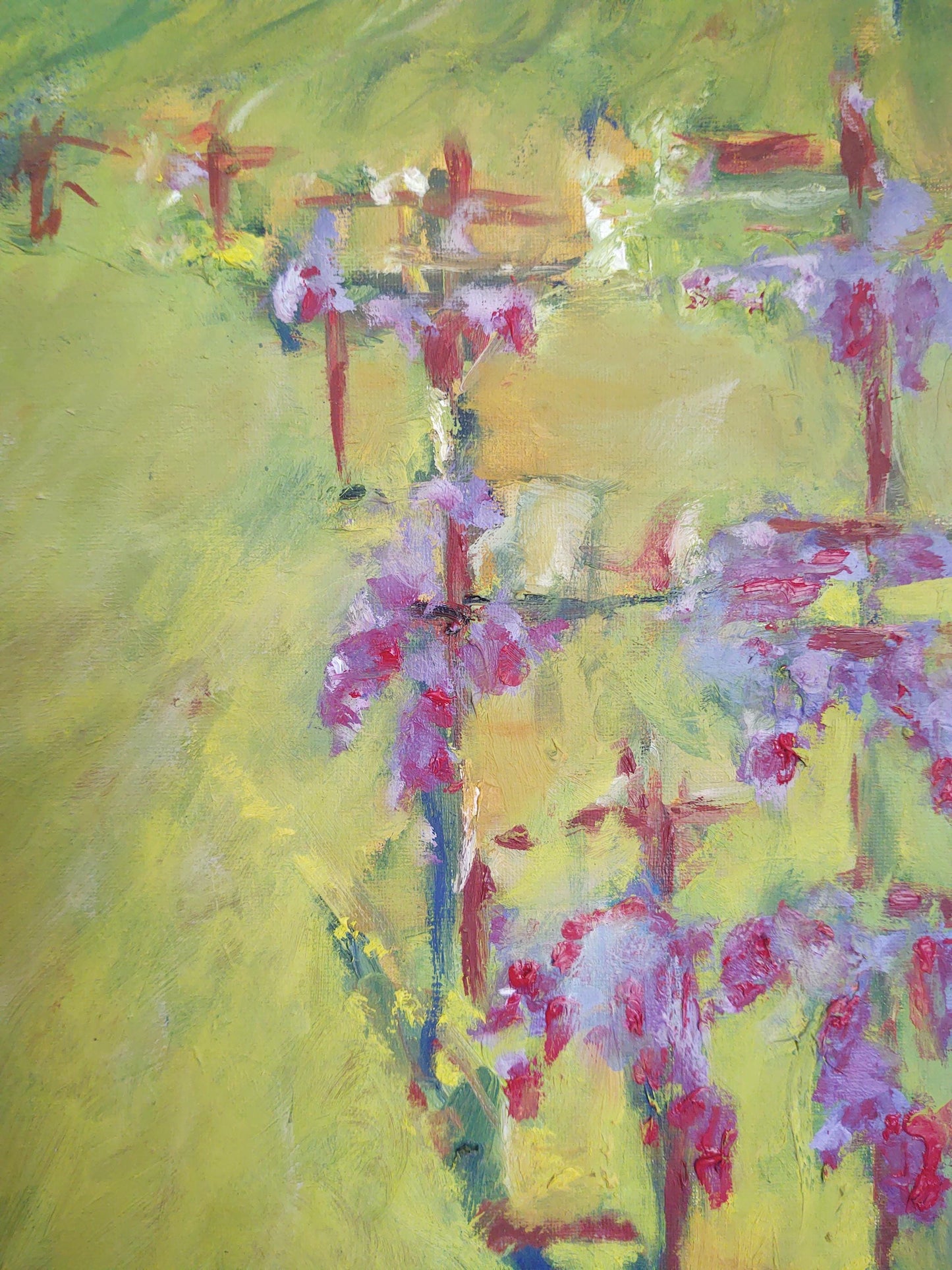 V Pinot Trail 10 x 20 Oil on Canvas