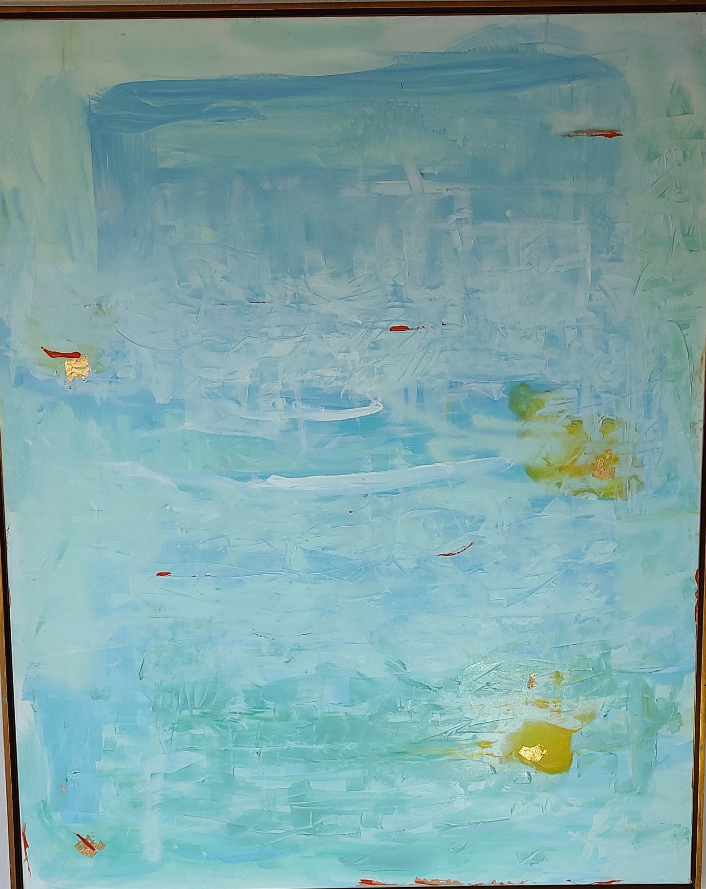B ON HOLD Azure Alchemy - Finding the Light - 48x60 - Mixed Media-Canvas - Gallery Exhibit