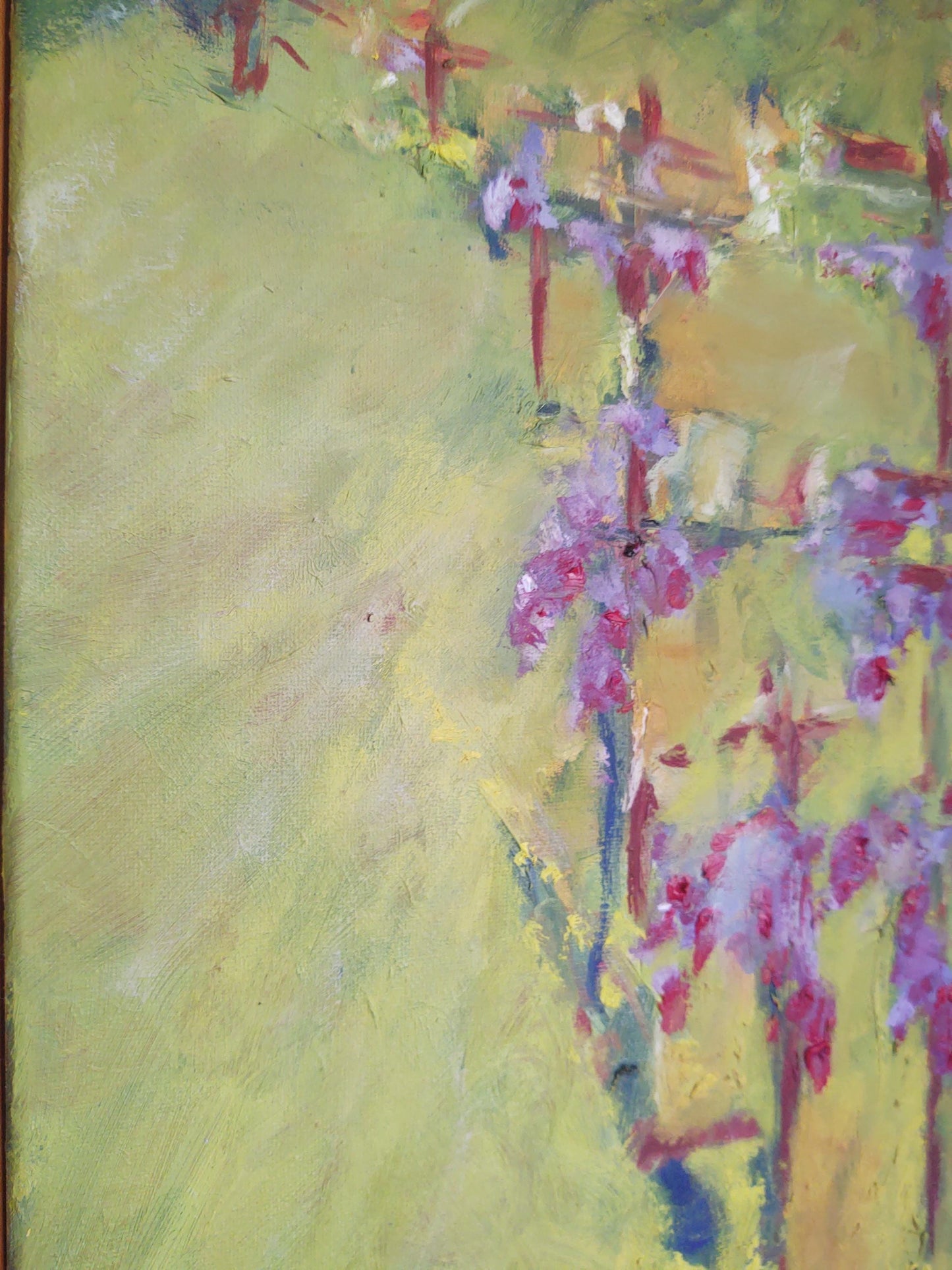 V Pinot Trail 10 x 20 Oil on Canvas
