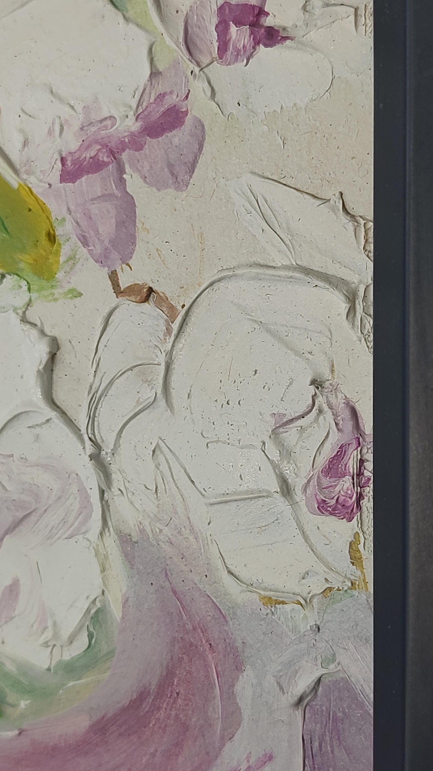 V Blossoms Through My Window 20 x 20 Oil on Foam Core