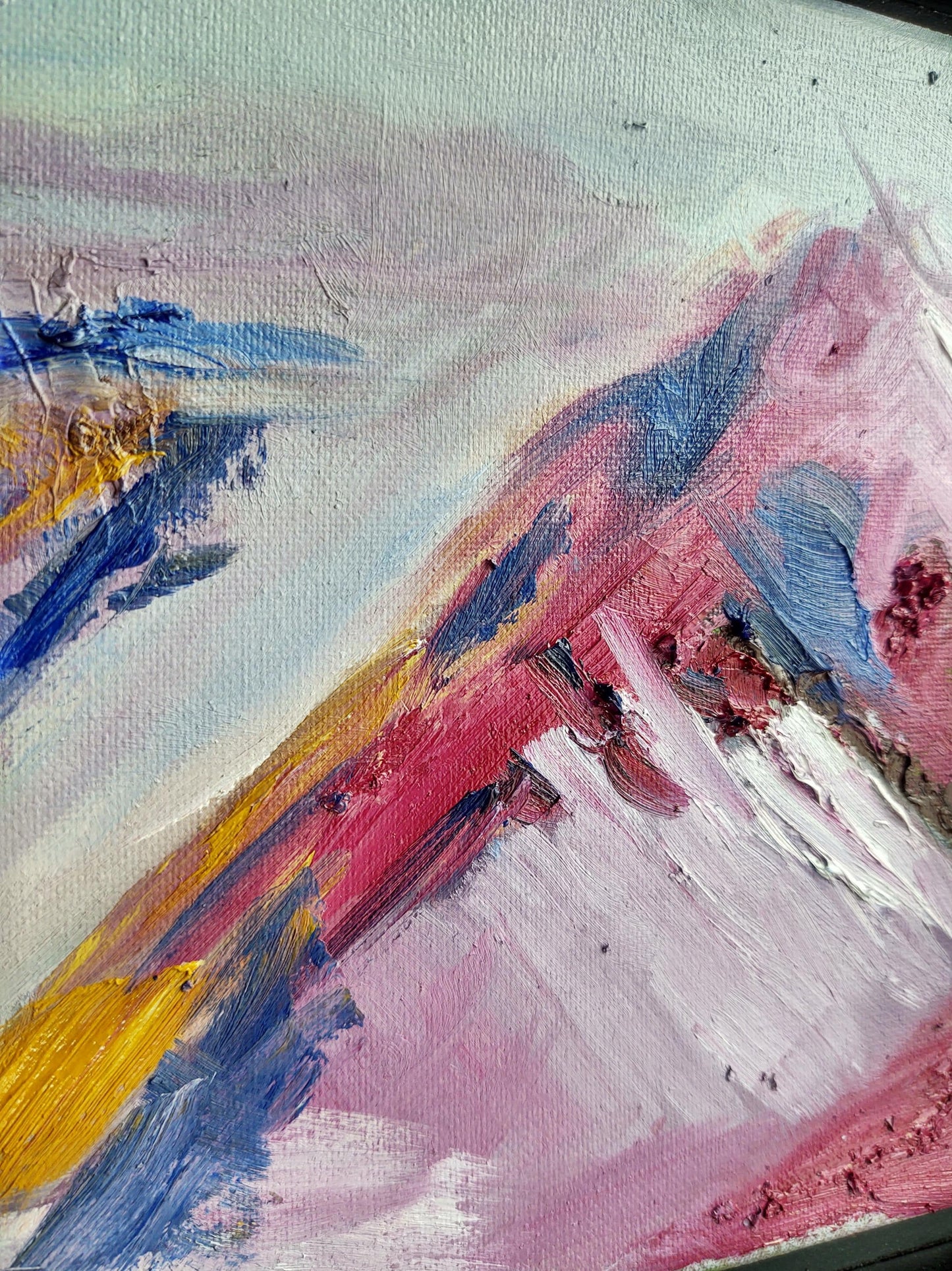 V Sierra Majenta Mountain 8 x 10 Oil on Canvas