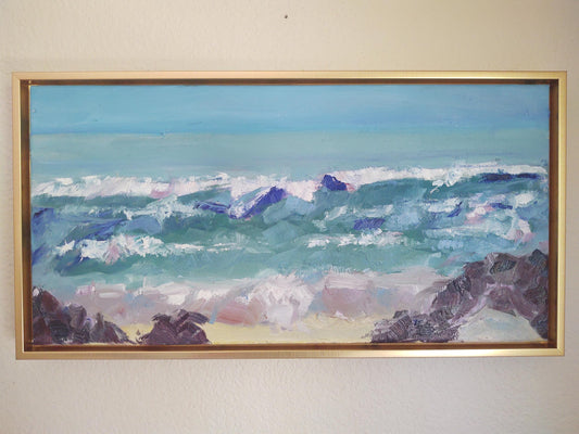 G Dancing Waves-Carmel By The Sea 10 x 20 Oil On Canvas