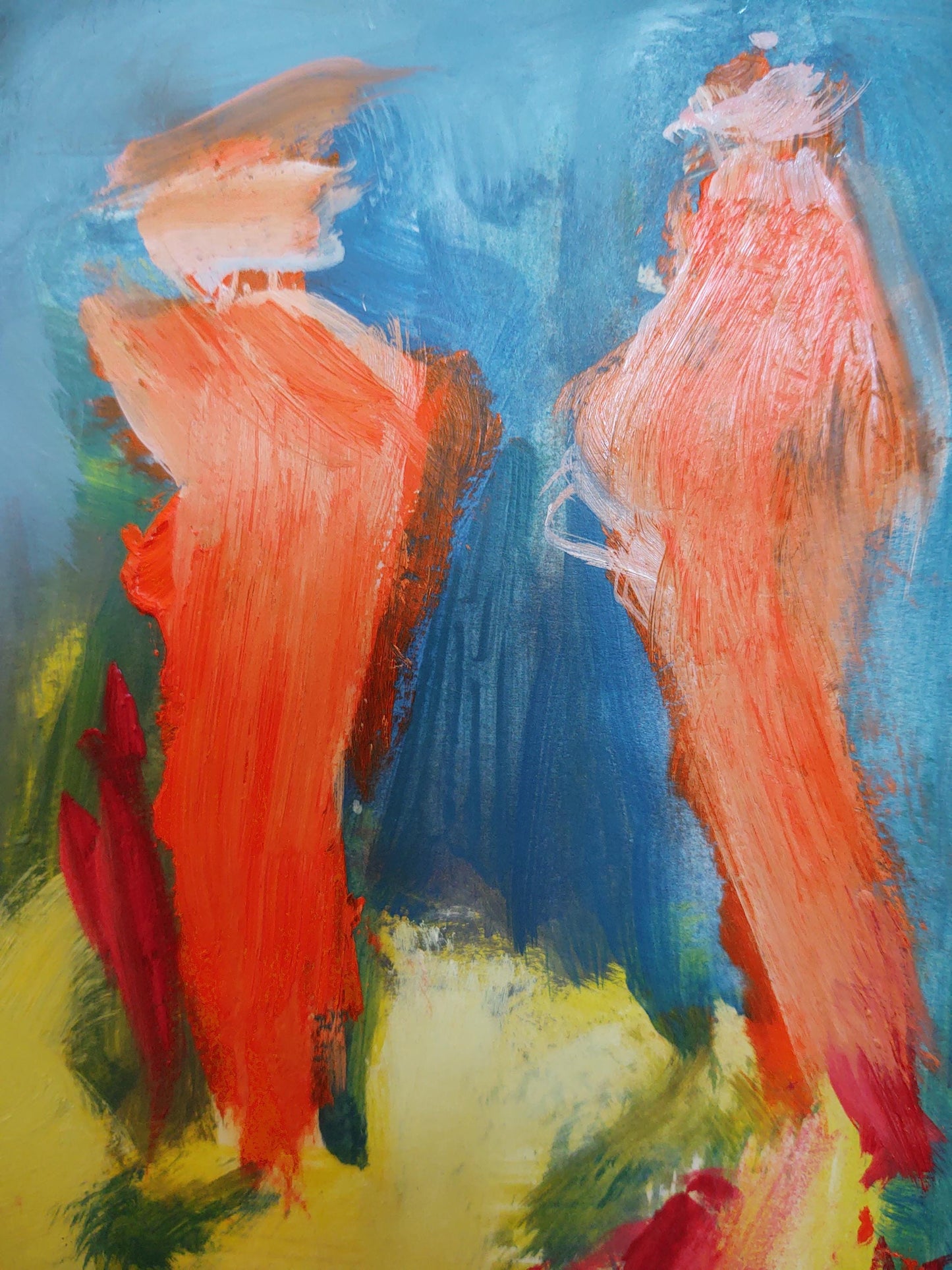 VH Beach Day- I 18 x 30 Oil on Paper Mounted Canvas