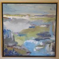 B Sonoma Creek Misty Morning - 24x24 - Oil on Canvas - Gallery Exhibit