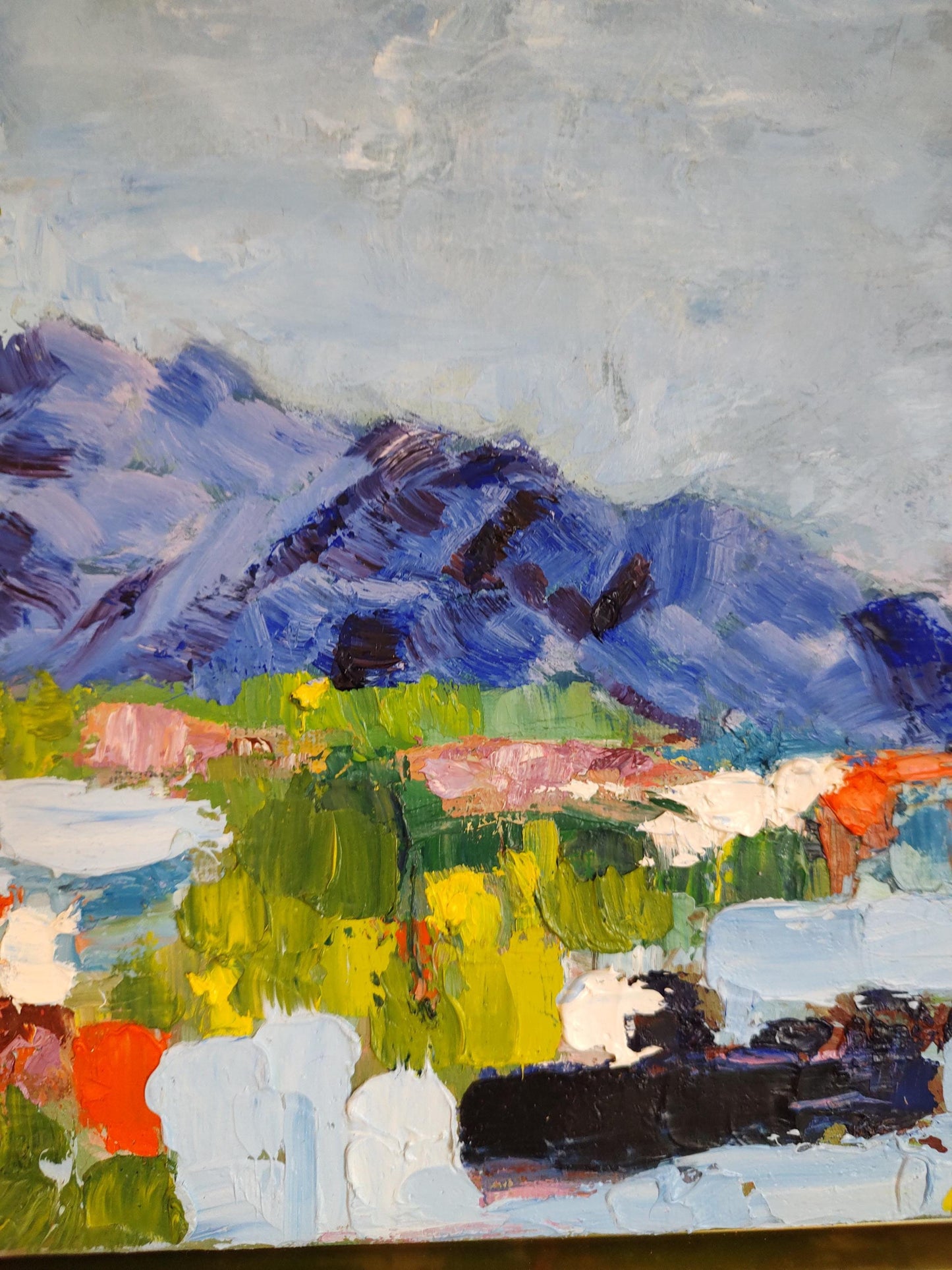 B Blue Vista - Palette of Colors and Coastal Blues - 9x14 - Oil-Canvas - Gallery Exhibit