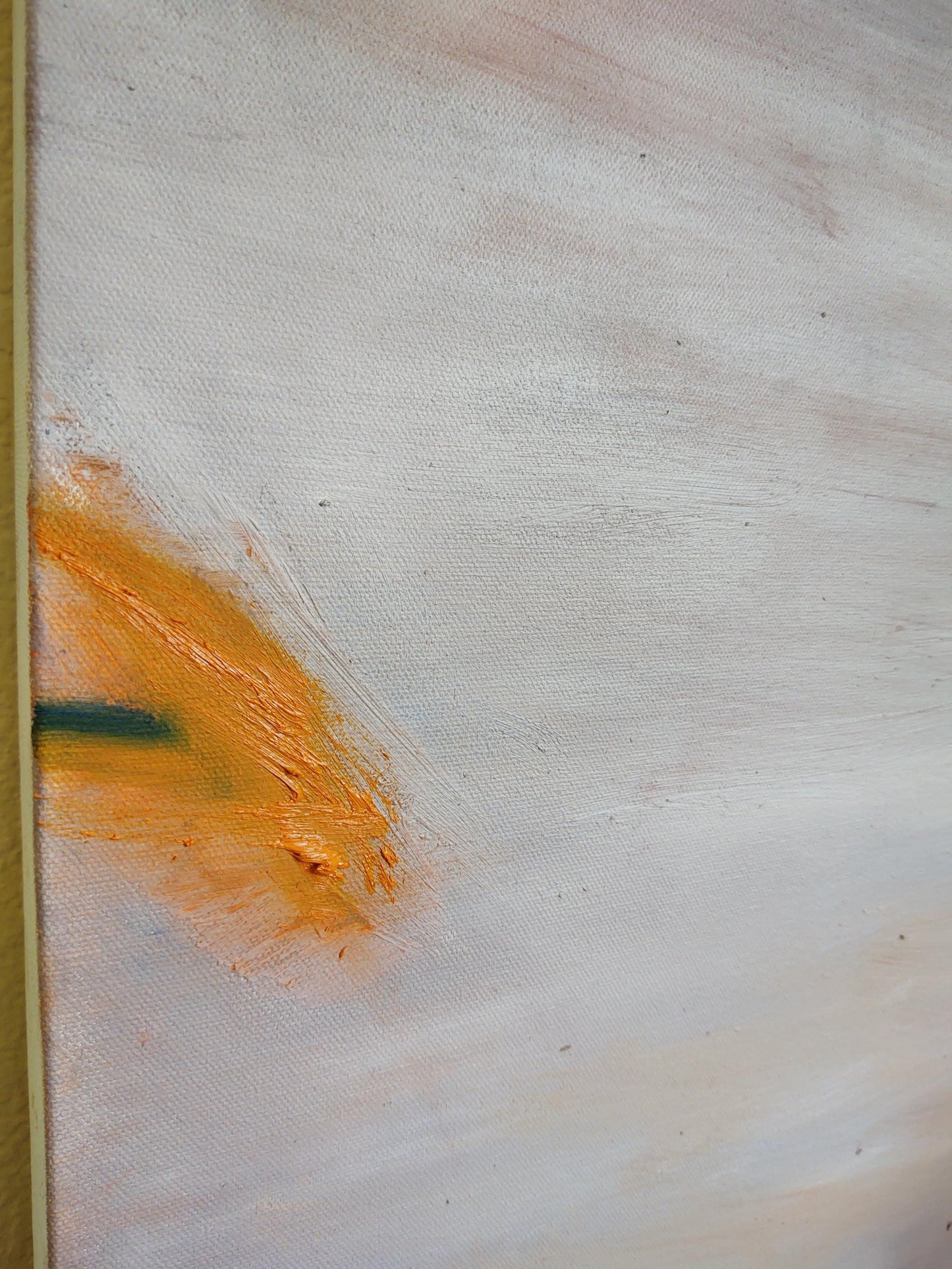 SOLD Museum Exhibit- Cobalt Tide & Marigold Sky- 48 x 30 Oil on Canvas