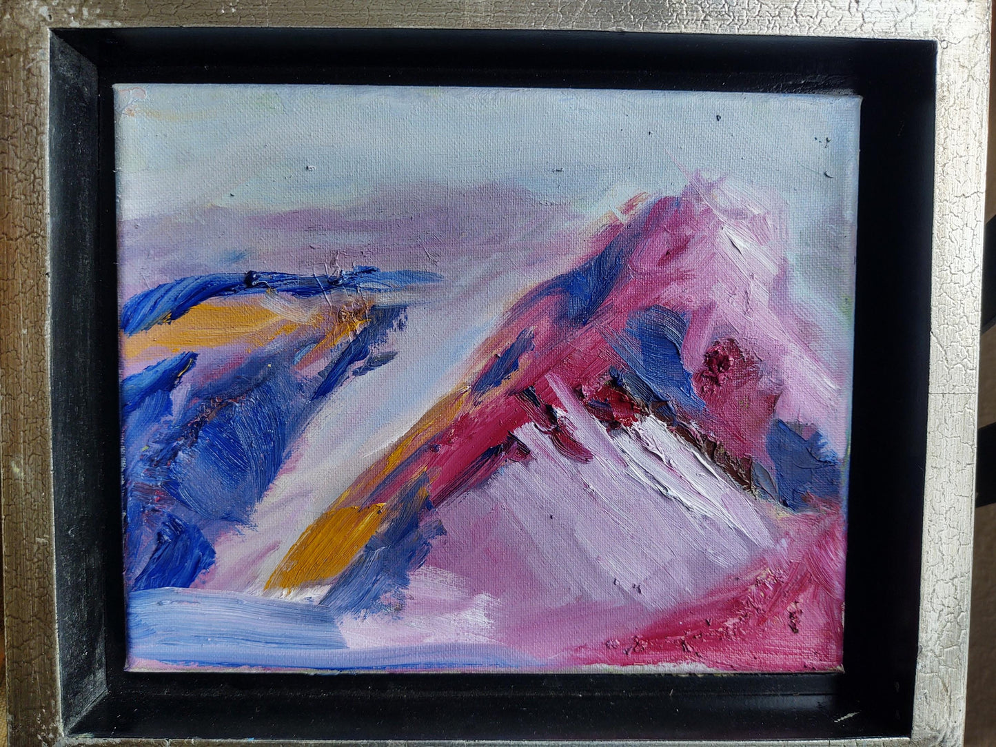 V Sierra Majenta Mountain 8 x 10 Oil on Canvas