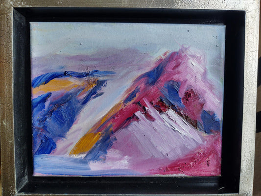 V Sierra Majenta Mountain 8 x 10 Oil on Canvas