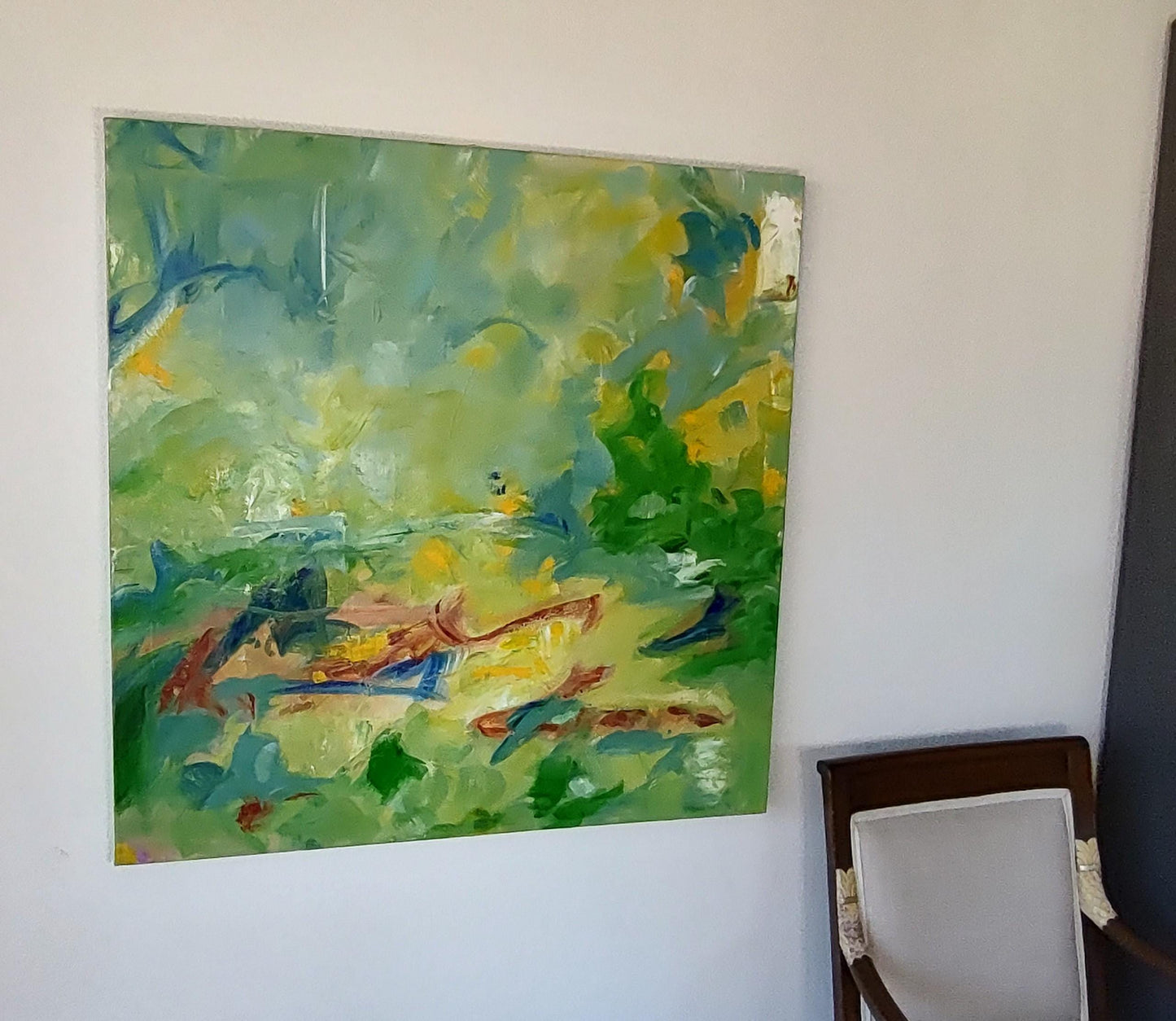Carneros Harvest - Down Valley 36 x 36 Oil on Canvas