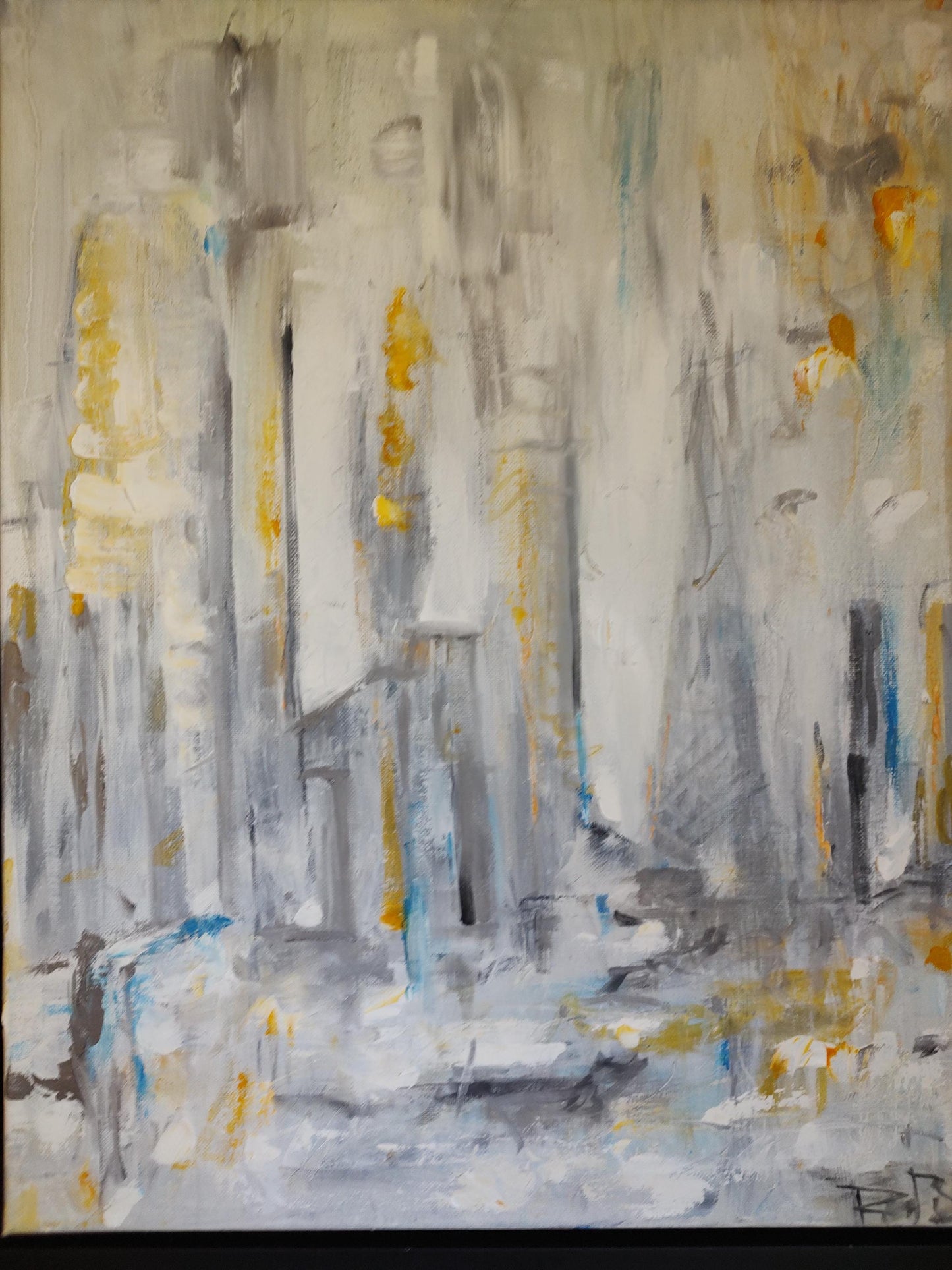 B Misty Morning San Francisco City Scape - 18x24 - Oil on Canvas - Gallery Exhibit