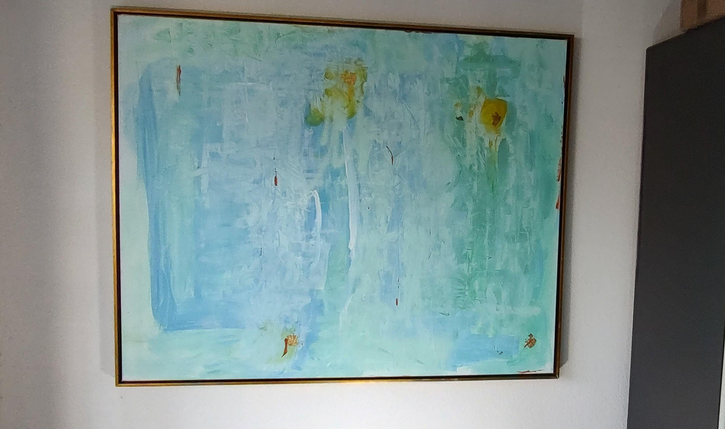 B ON HOLD Azure Alchemy - Finding the Light - 48x60 - Mixed Media-Canvas - Gallery Exhibit