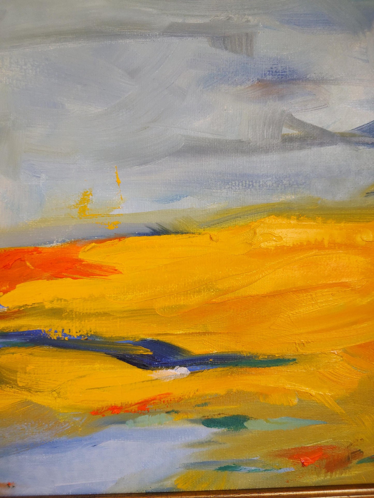 B Pt. Reyes- Azure Sky & Ochre Strike - 12 x 15 - Oil on Canvas - Gallery Exhibit