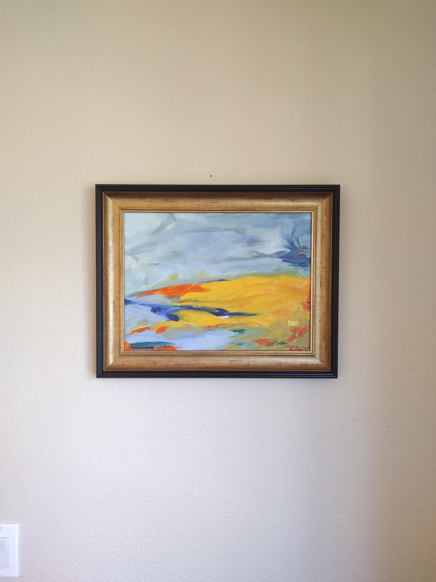 B Pt. Reyes- Azure Sky & Ochre Strike - 12 x 15 - Oil on Canvas - Gallery Exhibit
