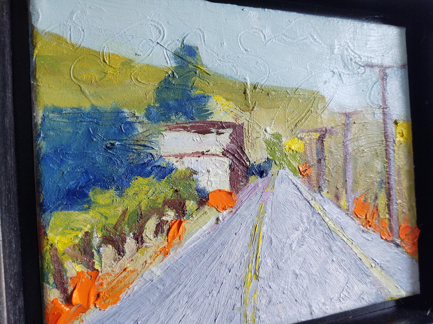 Poppies on Oakville Grade, Yountville 8 x 10 Oil on Canas