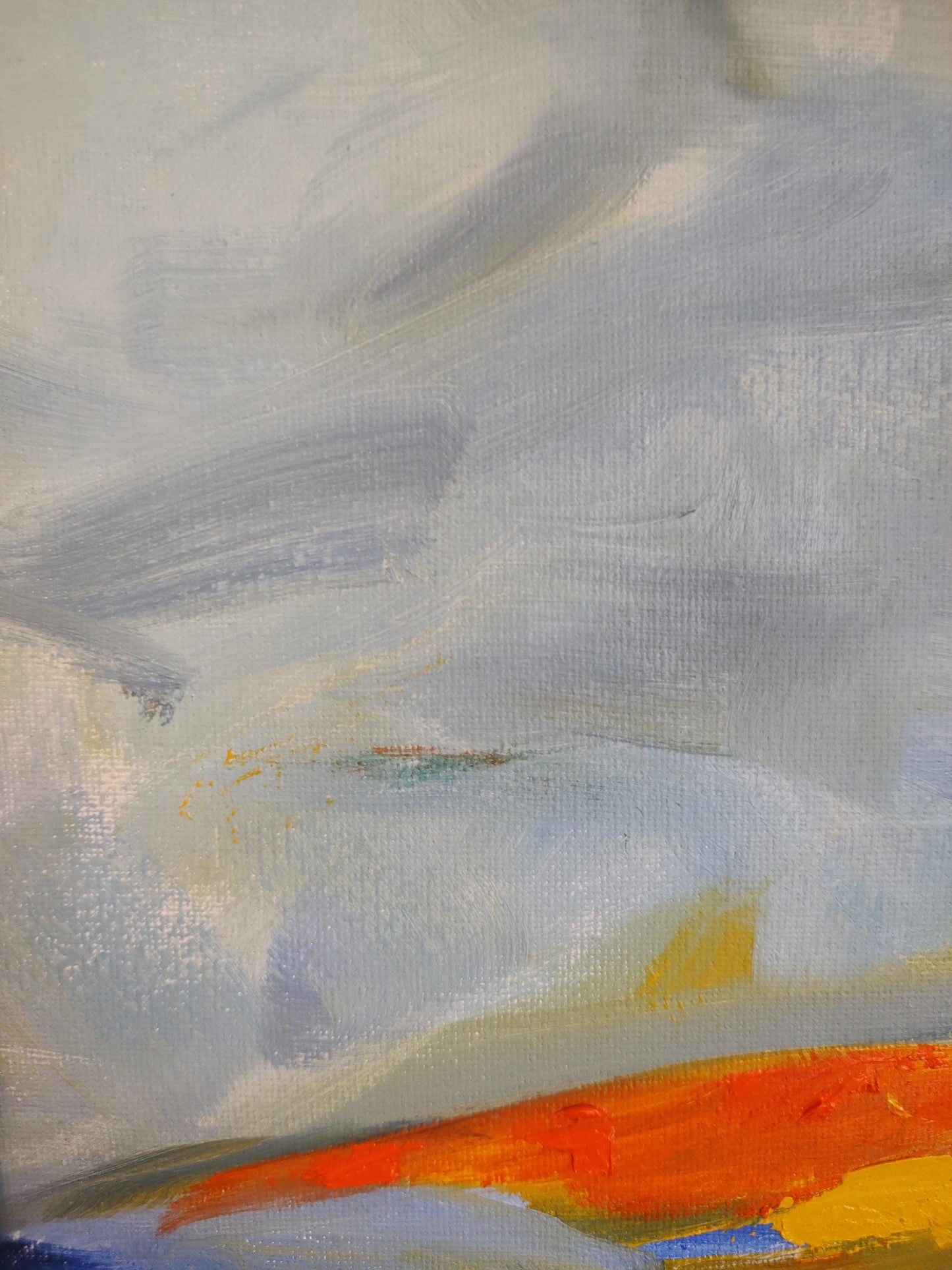 B Pt. Reyes- Azure Sky & Ochre Strike - 12 x 15 - Oil on Canvas - Gallery Exhibit