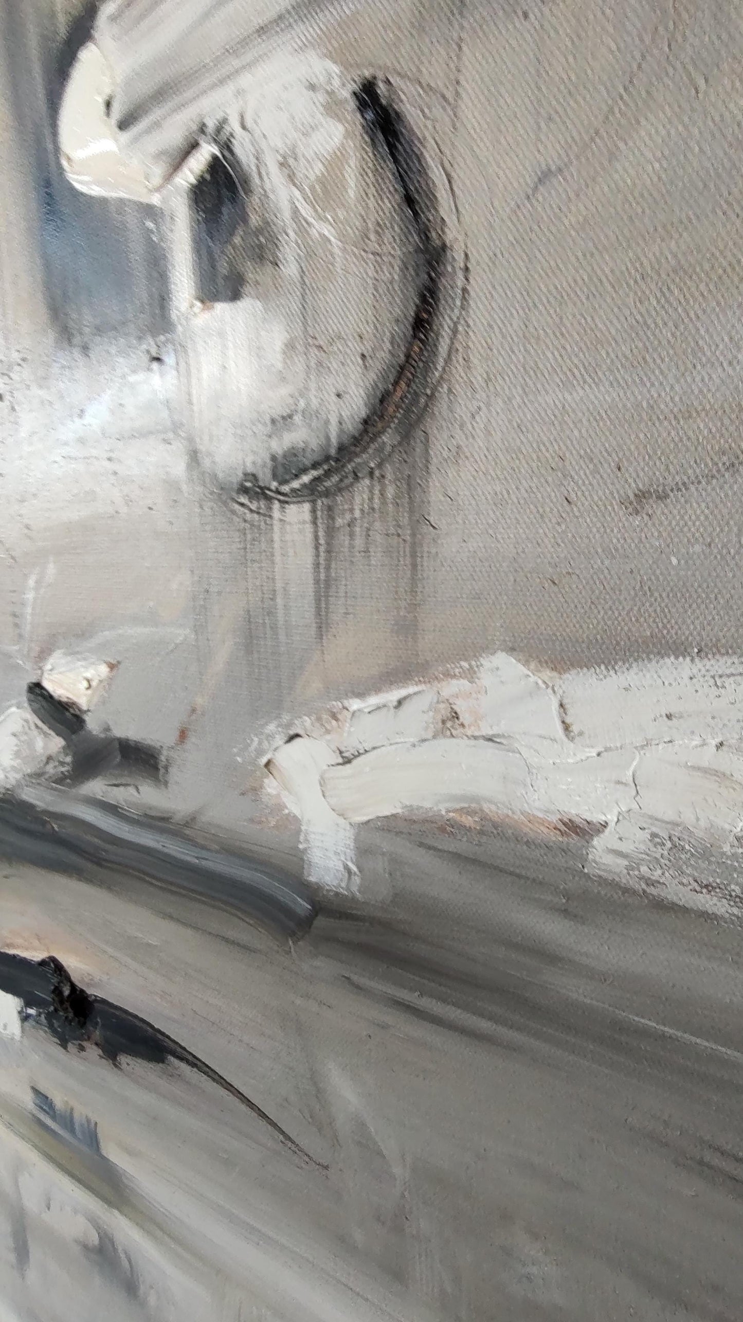 B Sepia Cascade - 48x60 - Large Scale Original Oil - Gallery Exhibit