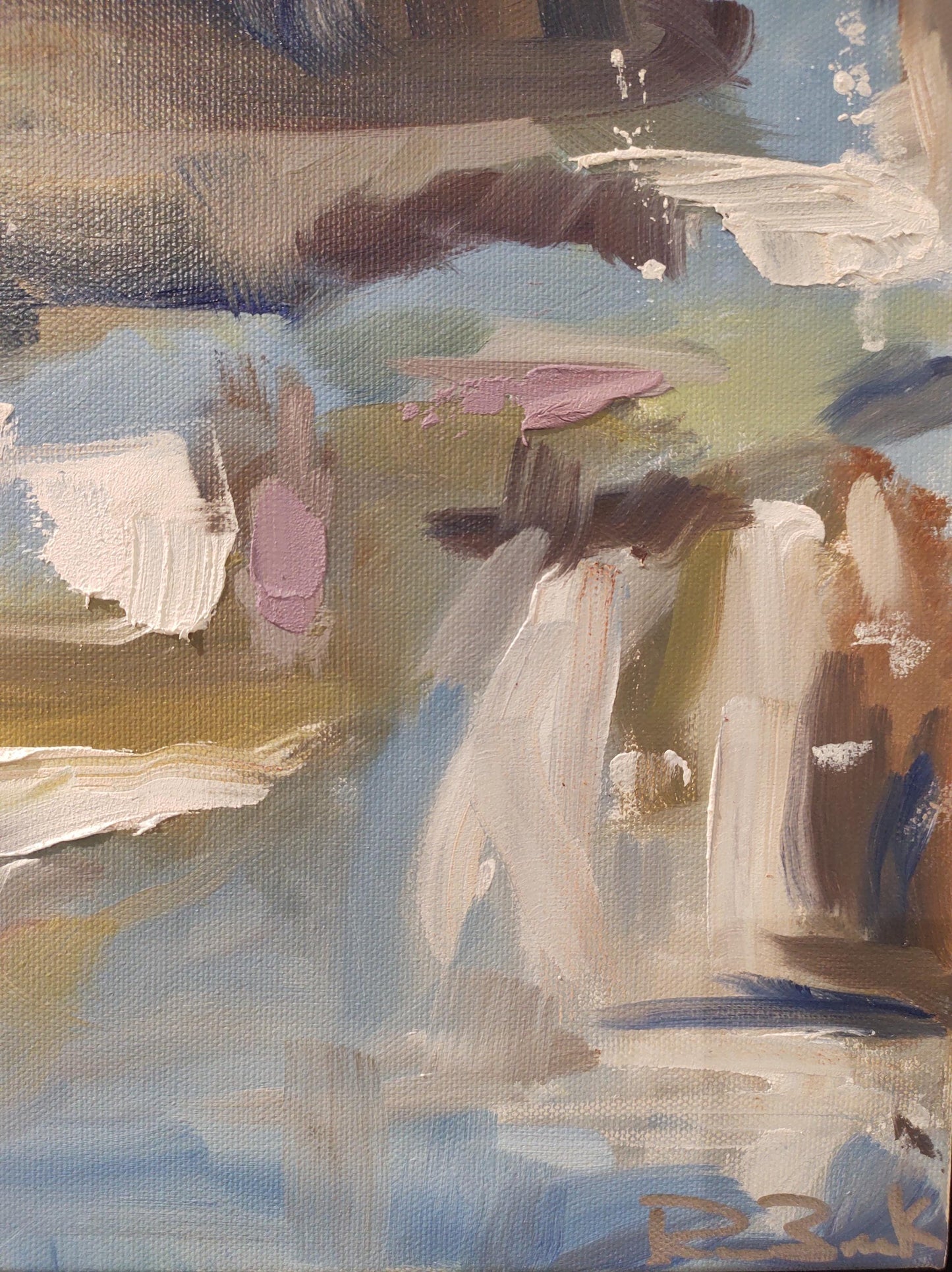 B Sonoma Creek Misty Morning - 24x24 - Oil on Canvas - Gallery Exhibit