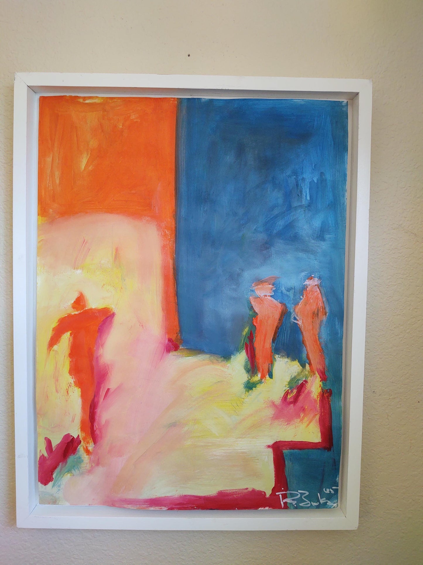 VH Beach Day- I 18 x 30 Oil on Paper Mounted Canvas