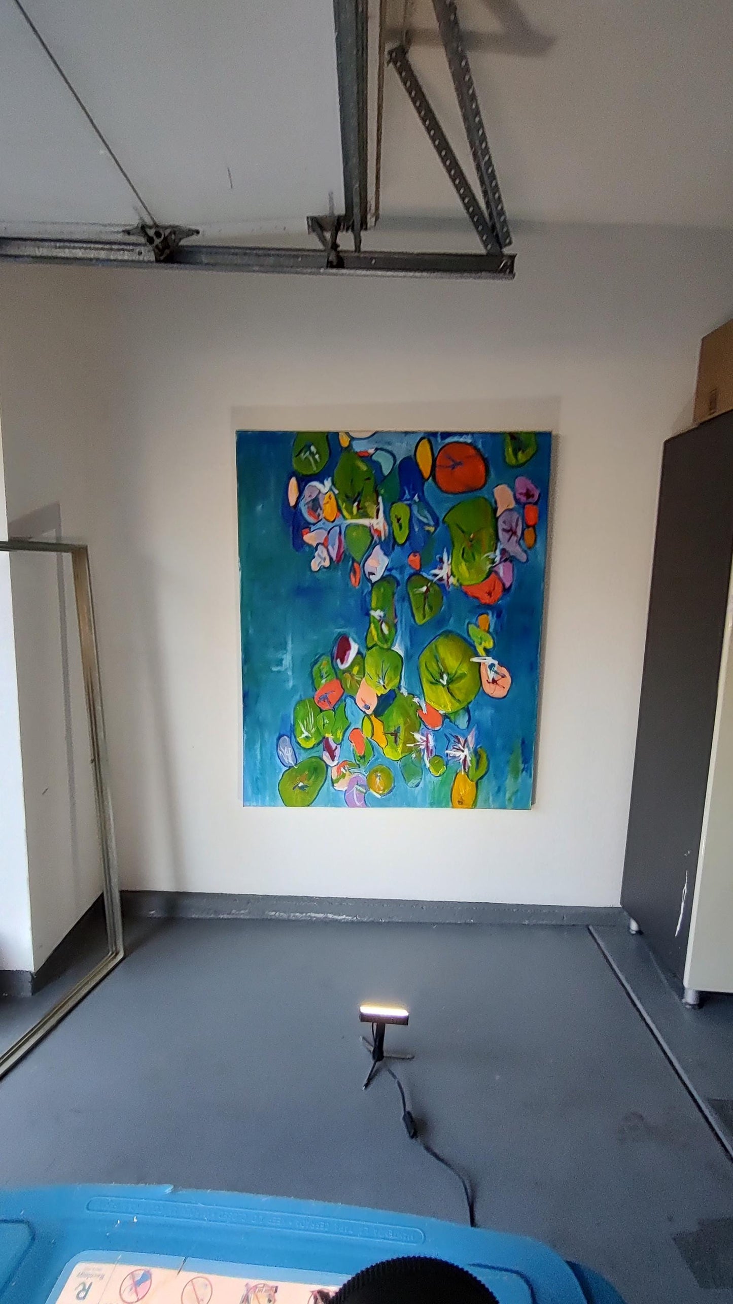 Monet's Psychedelic Lilies 48 x 60 Oil on Canvas