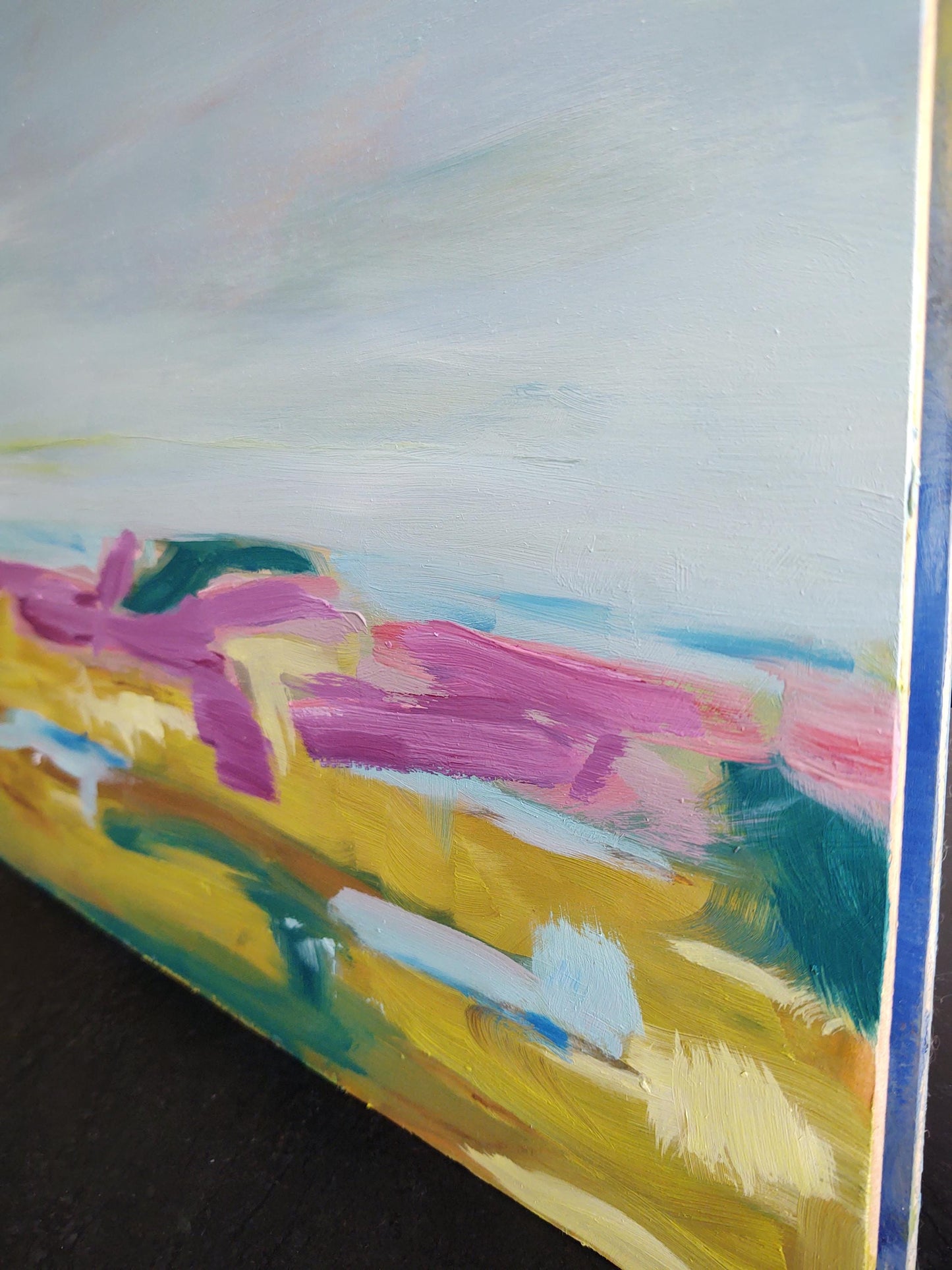 SOLD Carneros Crush 24 x 24 Oil on Birch Wood Board