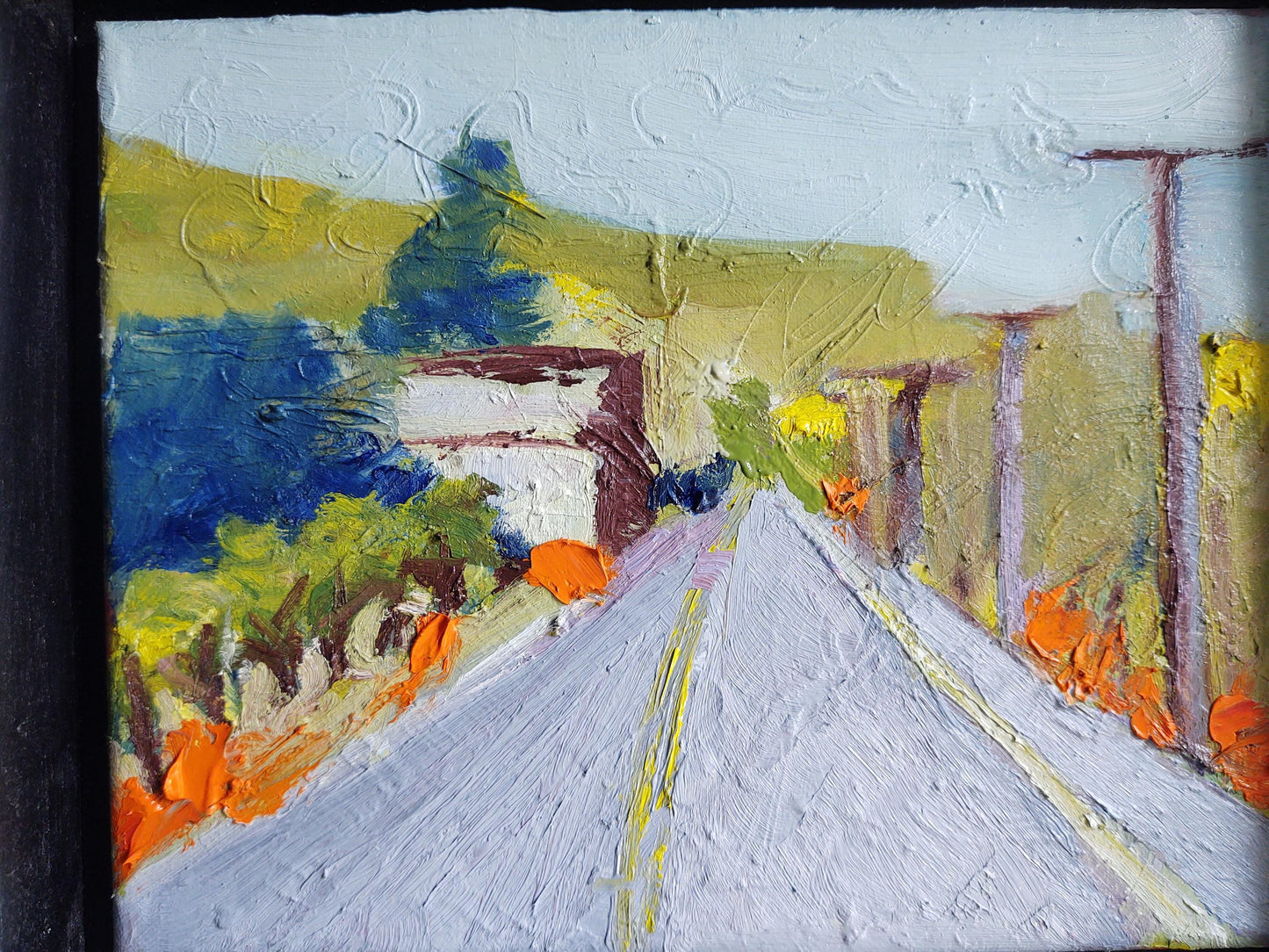 Poppies on Oakville Grade, Yountville 8 x 10 Oil on Canas