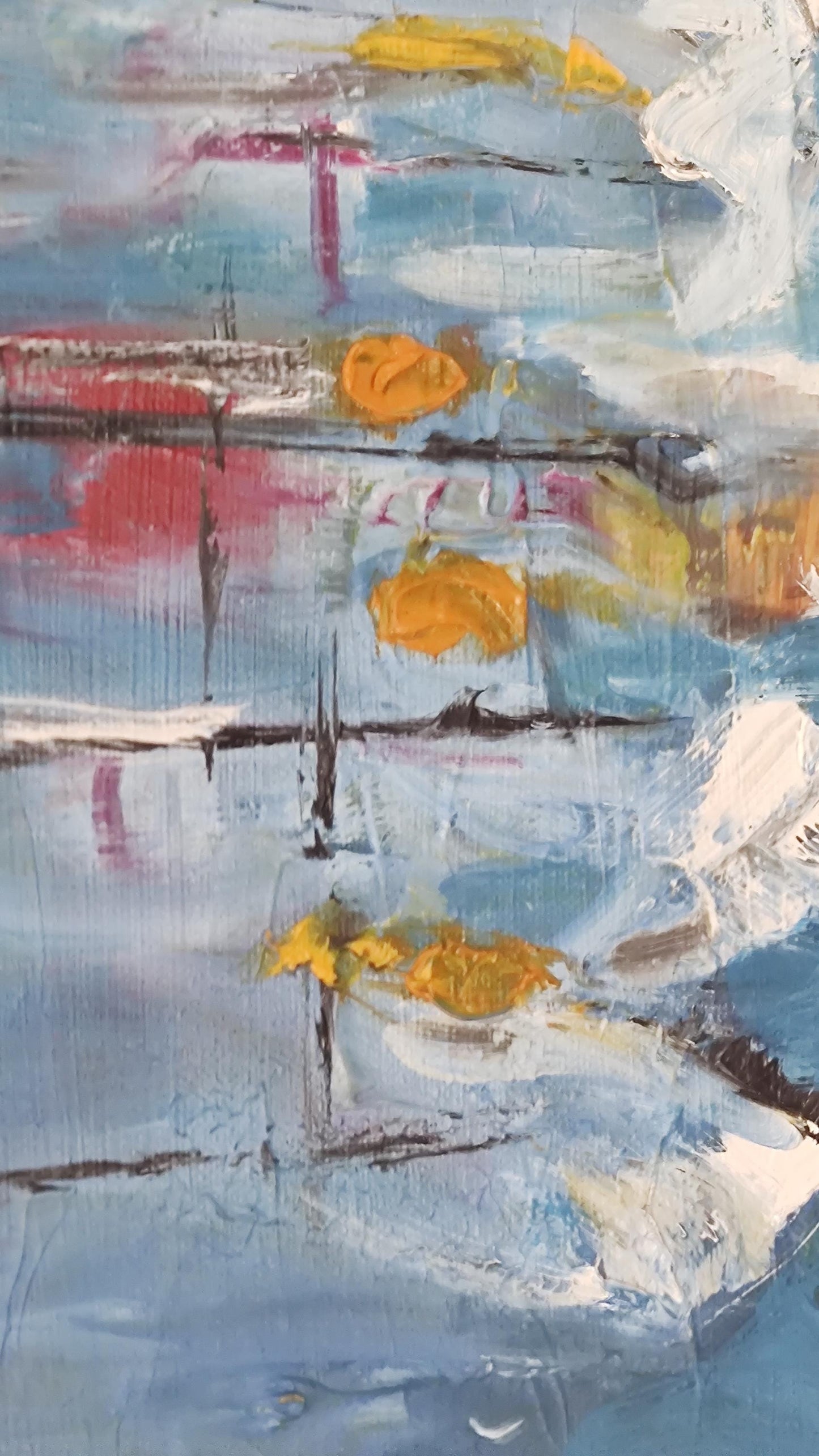 G Sausalito Raft Up 12 x 12 x 1.5 Acrylic on Canvas