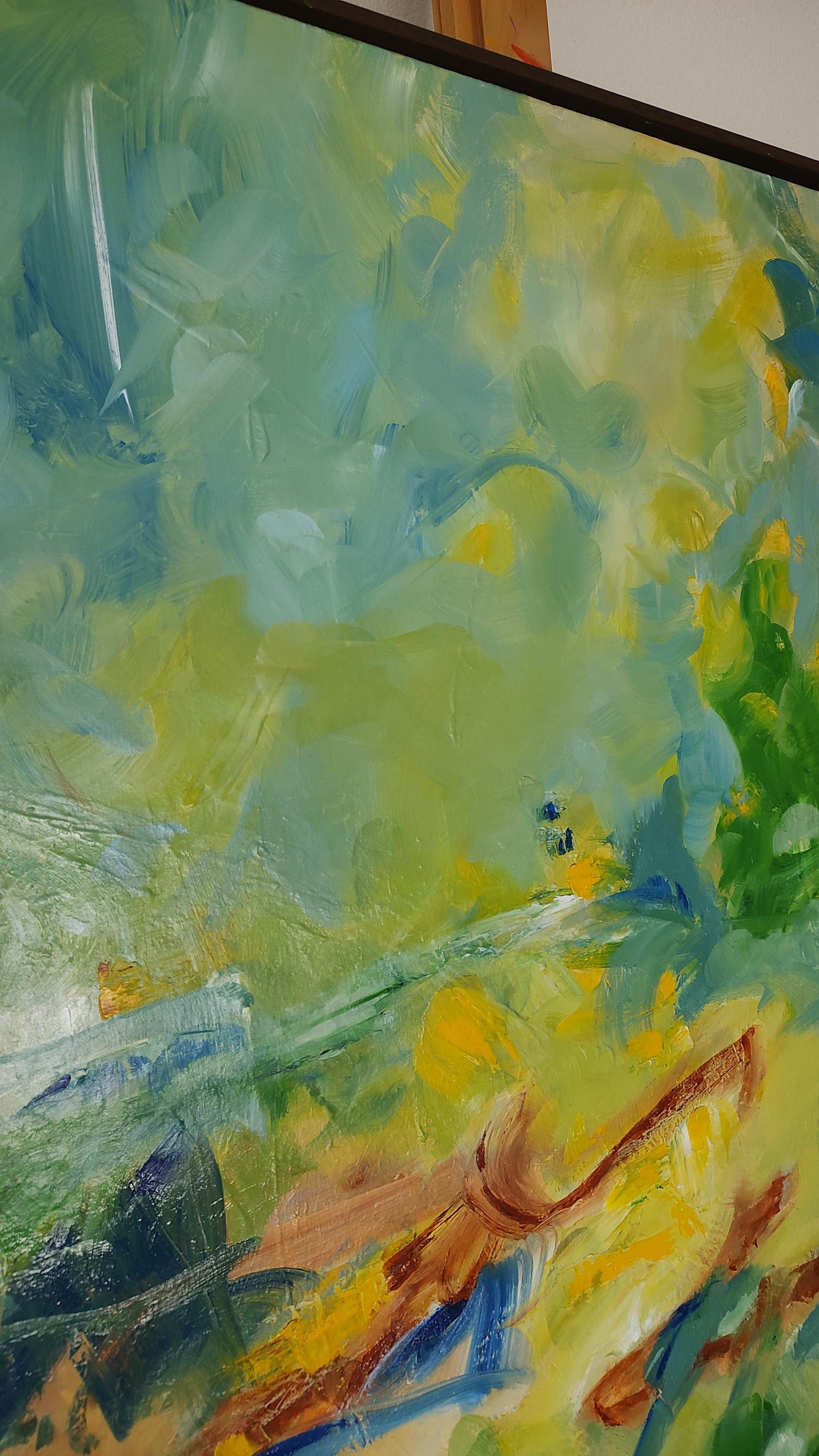 Carneros Harvest - Down Valley 36 x 36 Oil on Canvas