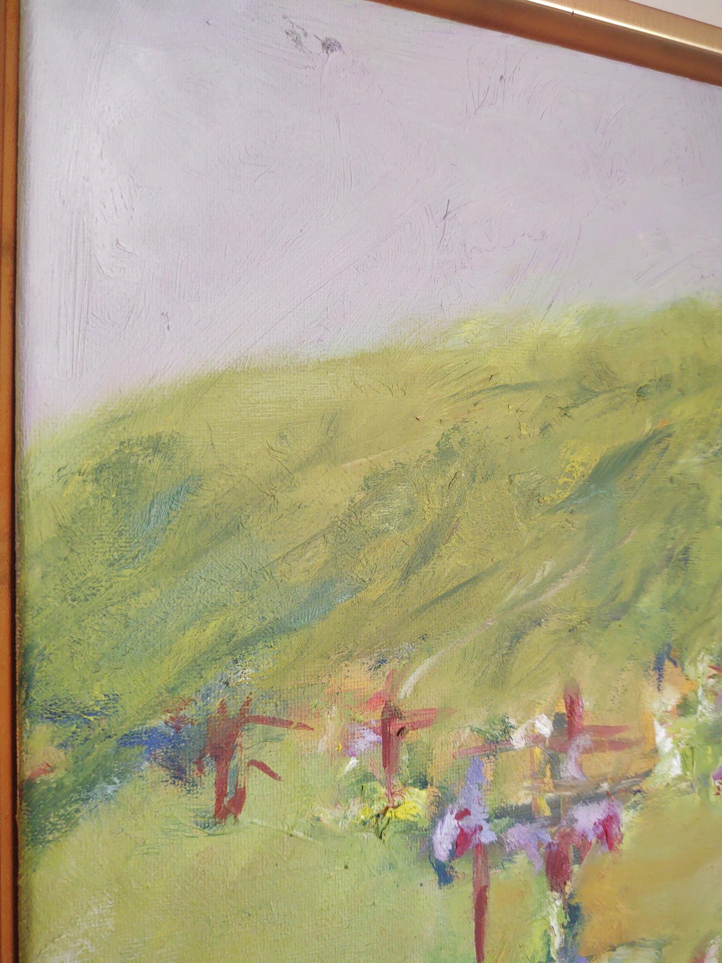V Pinot Trail 10 x 20 Oil on Canvas